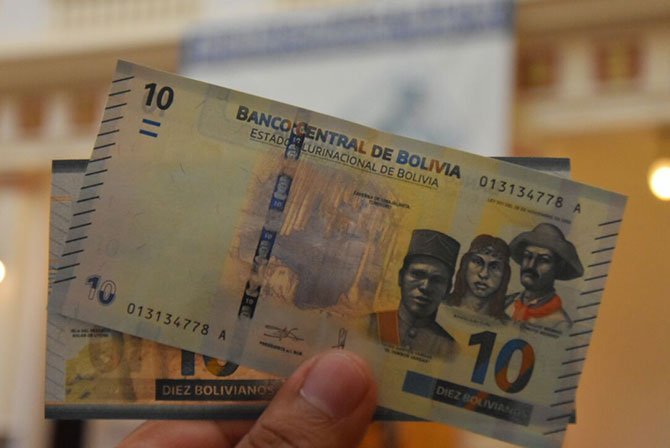 New 10 Boliviano Note 2018