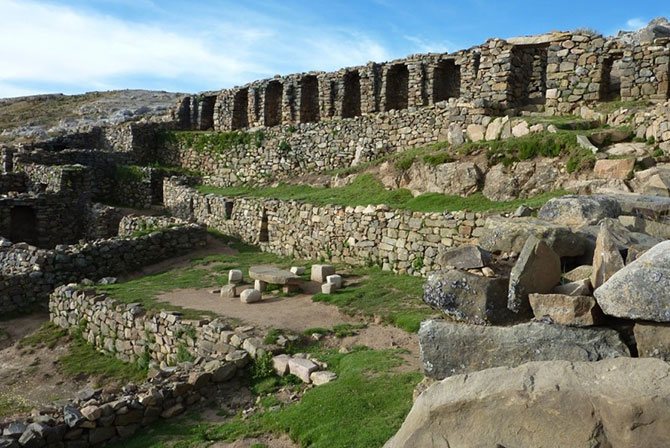 Chincana Ruins Isla del Sol Bolivia Chincana Ruins Isla del Sol Bolivia